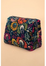 Powder Large Quilted Washbag (Vintage Floral Ink) AW23